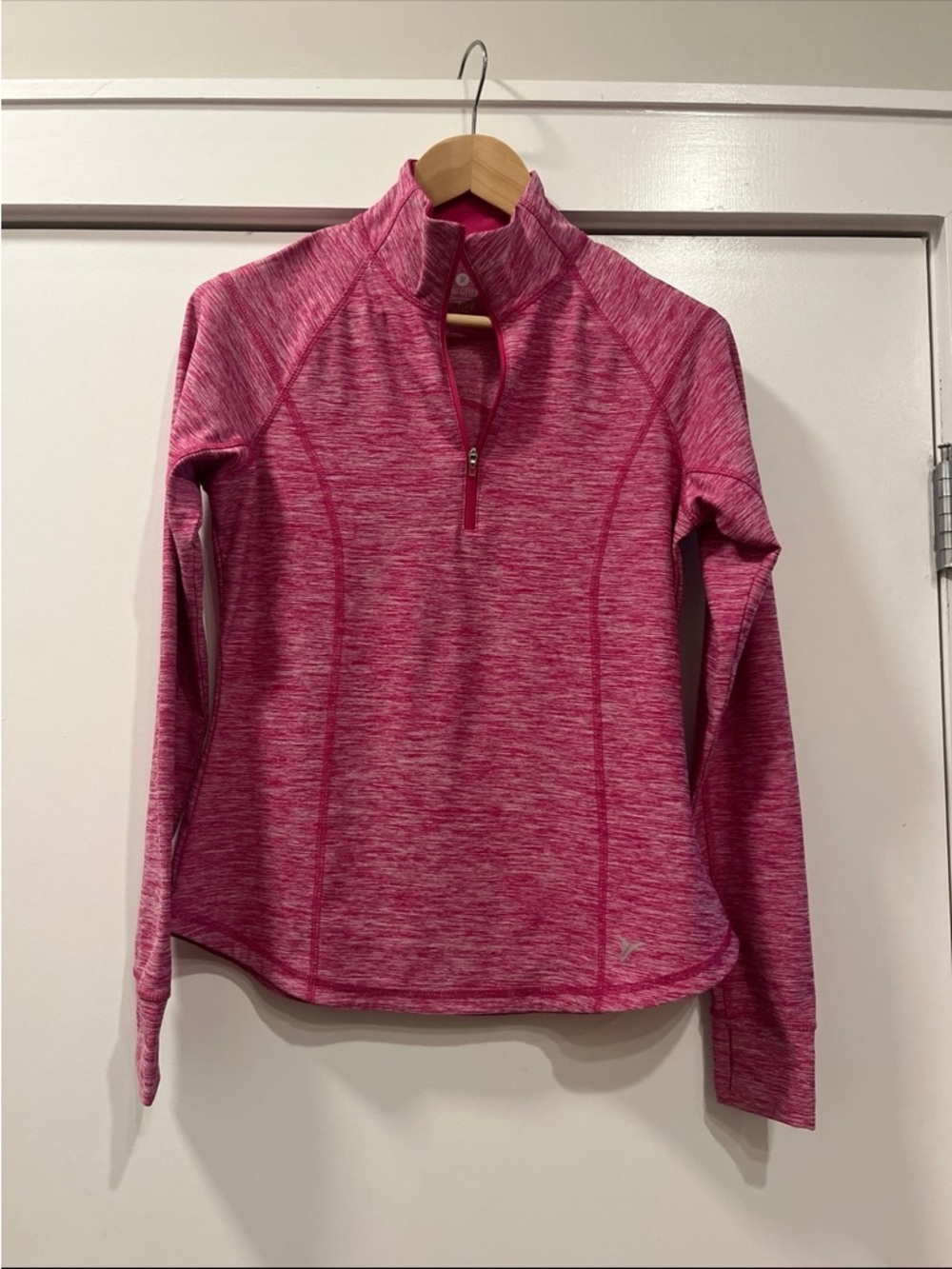 Old Navy Pink Heather Active Quarter-Zip Pullover